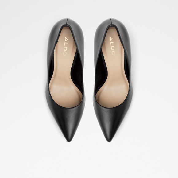 Aldo Black Leather Kennedi Heel - Picture 2 of 8